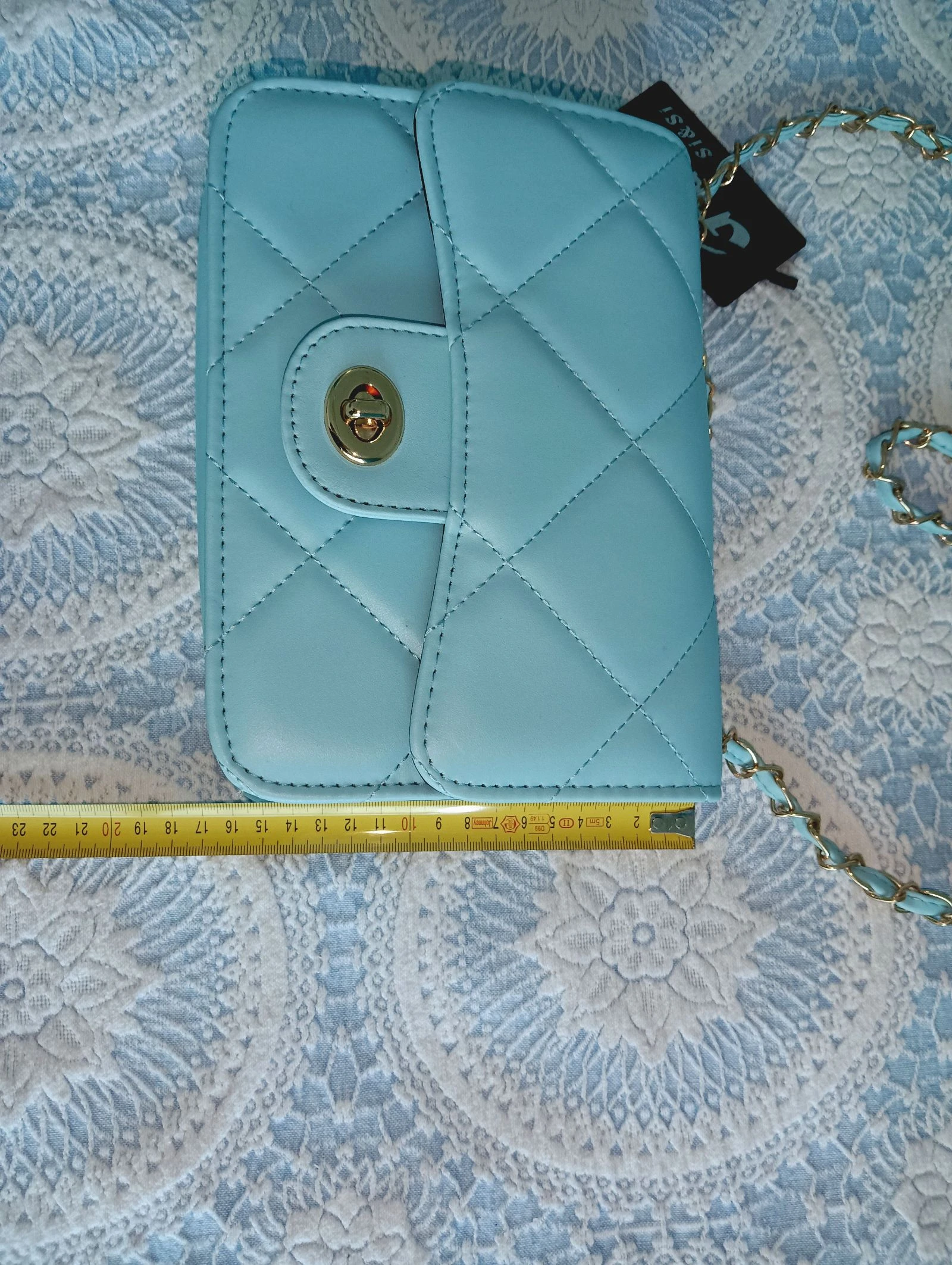 Turquoise Quilted Shoulder Bag – photo 5